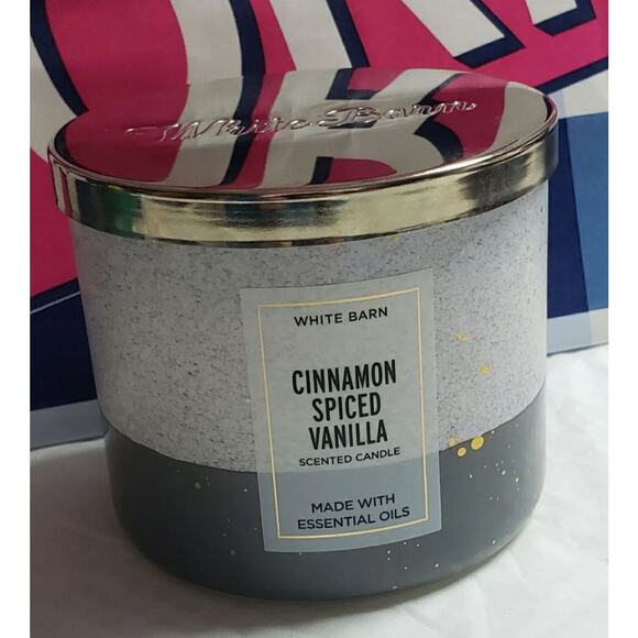 BBW Cinnamon Spiced Vanilla Large 3 Wick Candle Home Fragrance Decor - Picture 1 of 2